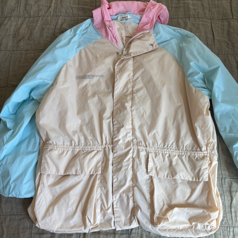 Pangaia Beige and Light Blue Jacket